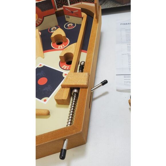 Hammer & Axe Tabletop Baseball Game, Wooden Stadium Pinball Style 100% COMPLETE - Picture 3 of 10